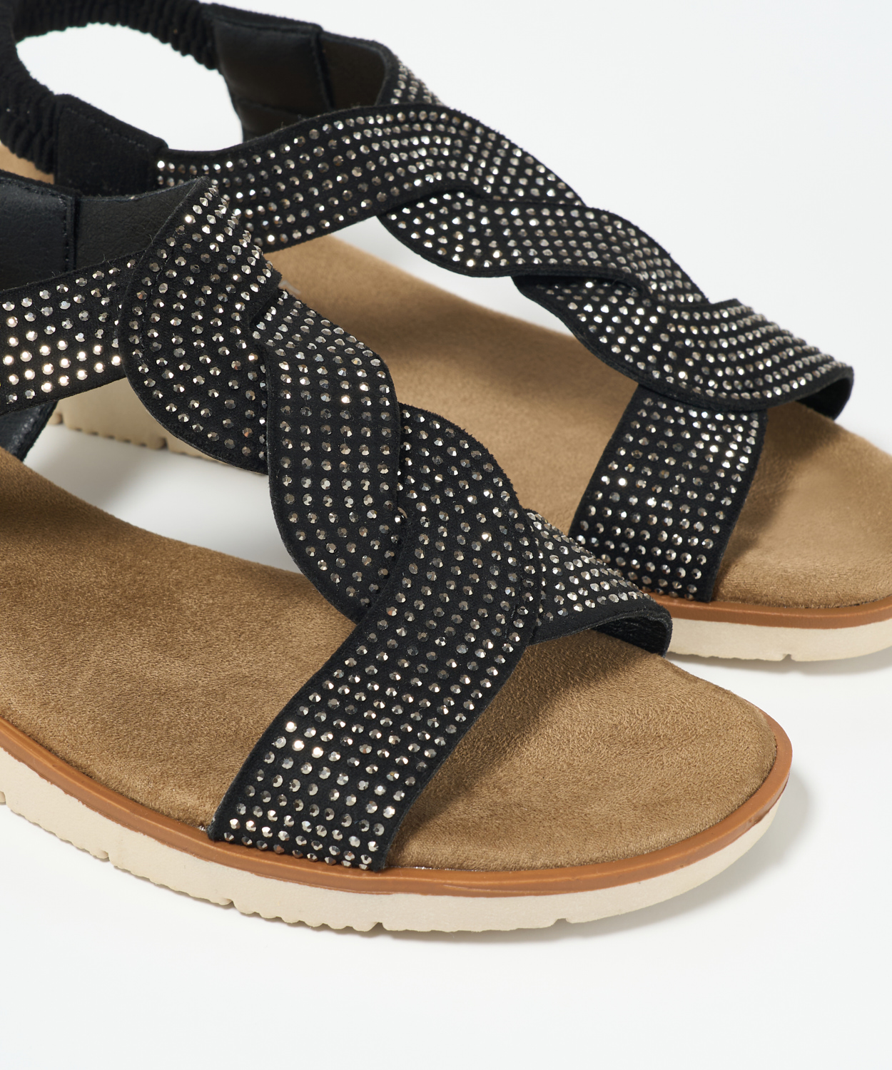 Sandalias planas brillo image number null